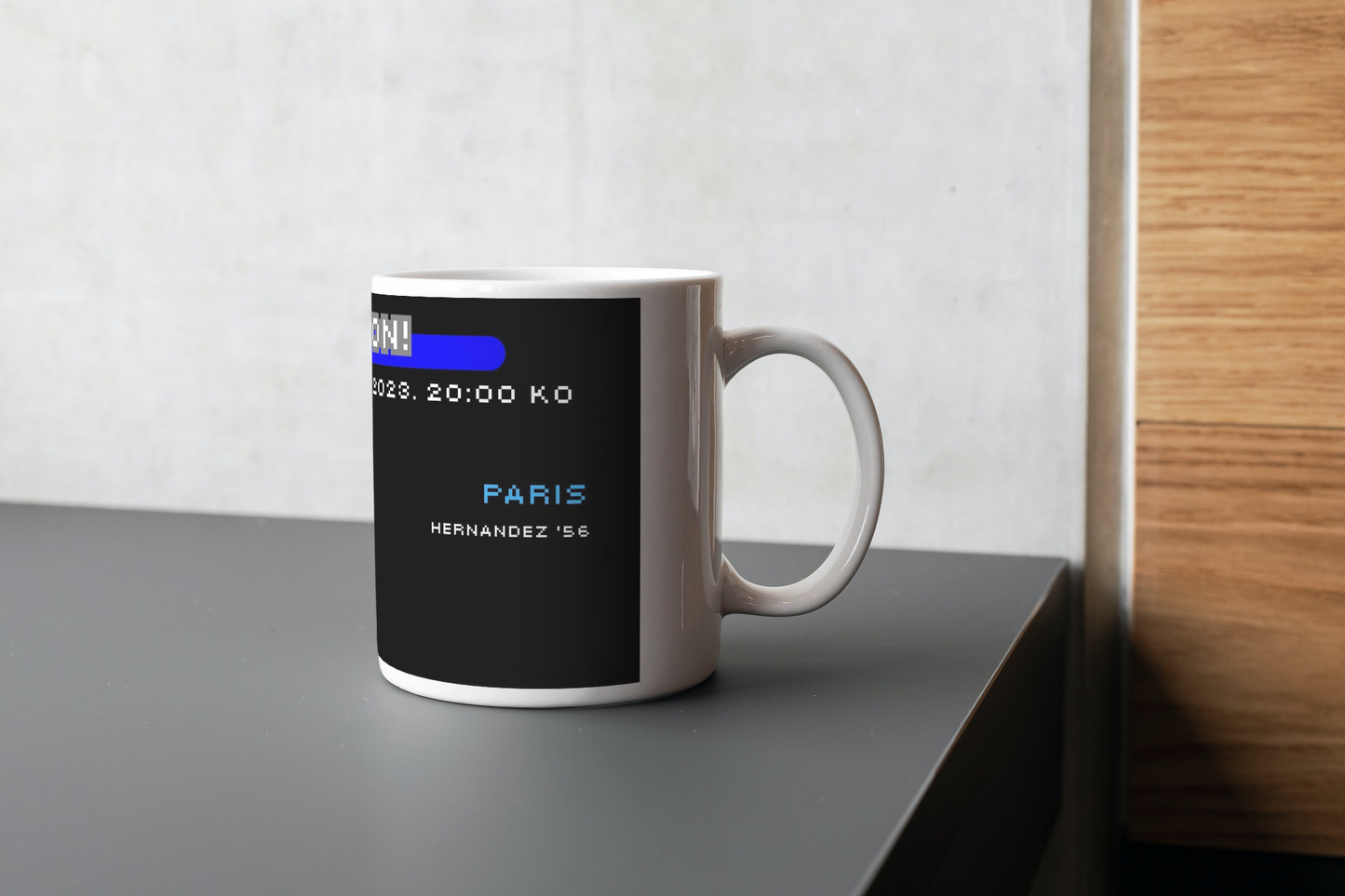 Retro Football Score Mug - Newcastle VS Paris