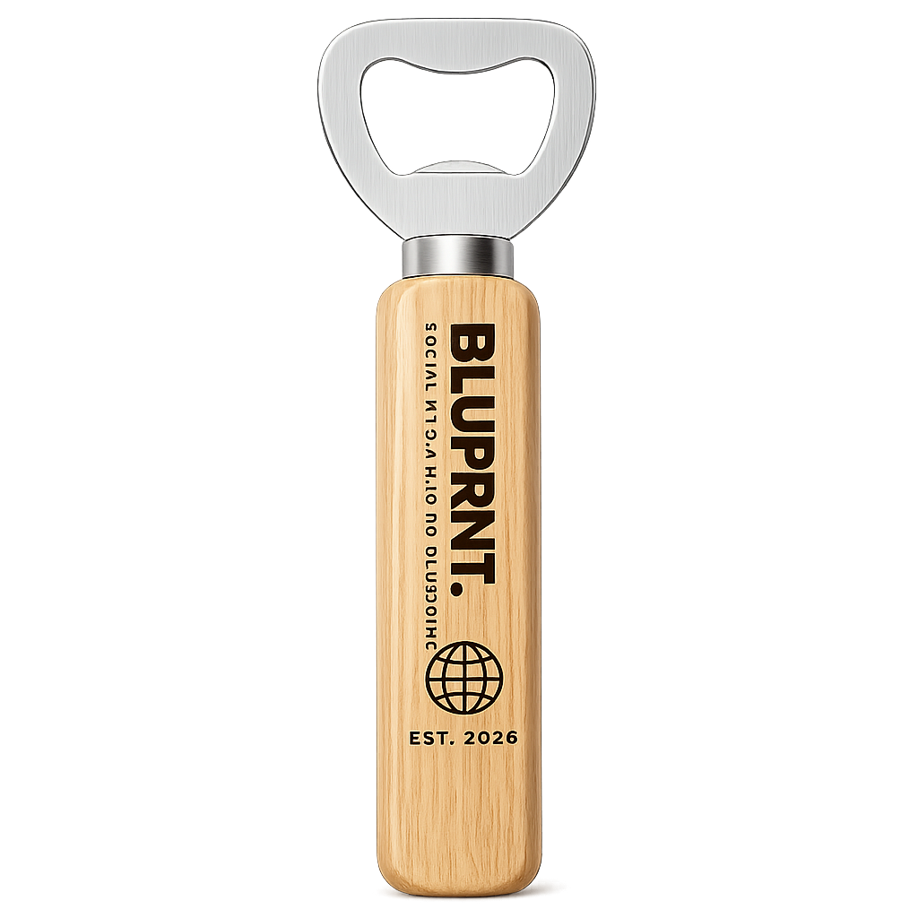 BLUPRNT. Wooden Bottle Opener
