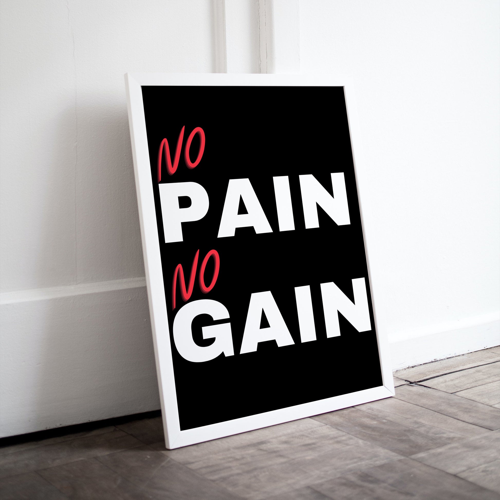 No Pain No Gain Print // Gym Print // Home Gym // Home Gym Print // Inspirational Print // Workout Print // Gym Quote // Workout Quote