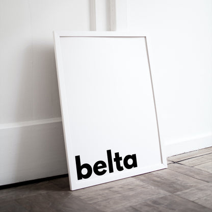 Belta Word Print // Geordie Words // Geordie Dialect // Geordie Slang // Newcastle Dialect // Belta Print // Belta Word