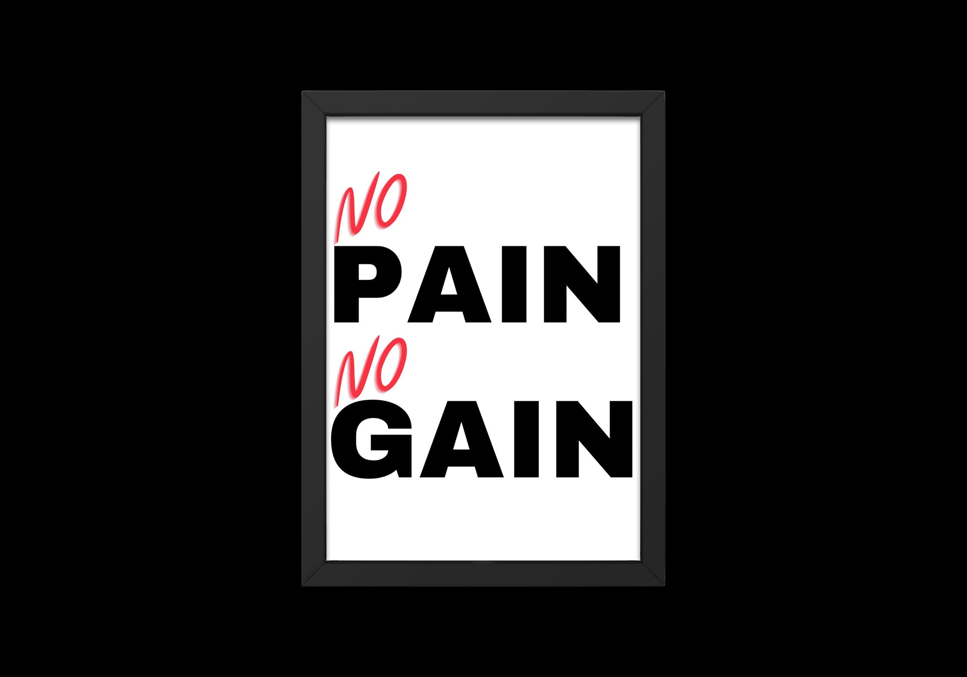 No Pain No Gain Print // Gym Print // Home Gym // Home Gym Print // Inspirational Print // Workout Print // Gym Quote // Workout Quote