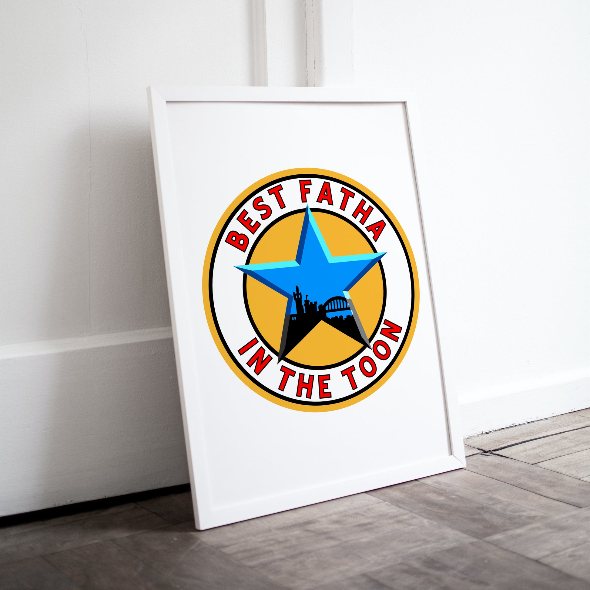 Best Fatha In The Toon Print // Fathers Day Gift // Newcastle Brown Ale // Newcastle United // Newcastle Shirt // Geordie Gift// Fathers Day