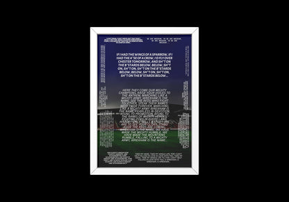 Wrexham Football Club Chants Print // Wrexham Print // Ben Foster // Ryan Renyolds // Paul Mullin // Wrexham FC // Welcome To Wrexham