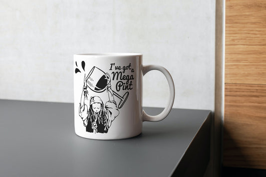 Mega Pint // Mega Pint Mug // Johnny Depp Mug // Johnny Depp // Captain Jack Sparrow // Willy Wonka // Depp // Funny Gift // Funny Mug